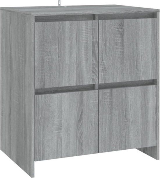 VidaXL Dressoir 70x41x75 cm Bewerkt Hout Grijs Sonoma Eikenkleurig