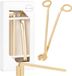 Bougie Ensemble d'accessoires pour bougies avec coupe-mèche et tondeuse à mèche - doré