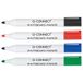 Q Connect Assorted beitel tip permanente marker (Wallet van 4)