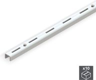 Emuca Garderobekastprofielen, enkelvoudige gleuf, spleet 50 mm, 1.000 mm, Staal, Wit, 10 st.