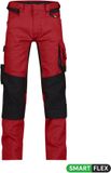 DASSY Werkbroek met stretch en kniezakken Rood/Zwart Maat 42
