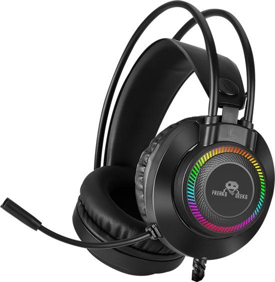 Freaks & Geeks Dual PCP-400 Polychroma Verlichte Hoofdtelefoon met Microfoon voor PC, PS4, PS5, Xbox One