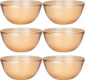 Merkloos Schaaltje/kommetje - 8x - goud - bamboe - D14 cm x H7 cm