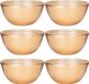 Merkloos Schaaltje/kommetje - 8x - goud - bamboe - D14 cm x H7 cm