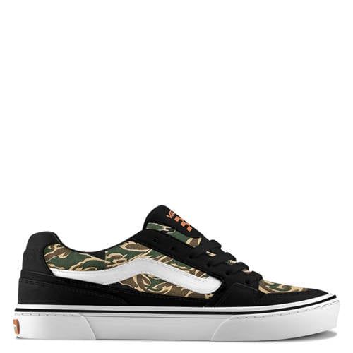 VANS Caldrone katoenen sneakers met print - zwart/camel
