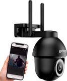 Gologi Superior Outdoorcamera 2 - Buiten camera met nachtzicht - Beveiligingscamera - Security camera - Muur & Dakbevestiging - 4K - Met wifi en app - Zwart