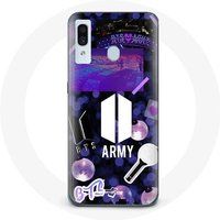 Maniacase Etui voor Samsung Galaxy A20e Bangtan Sonyeondan BTS Logo Army Bomb Lightstick