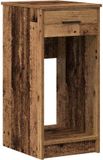 vidaXL Computertorenstandaard met lade, oud hout, 35 x 45 x 77 cm