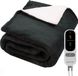 Auronic Elektrische Deken - 200 x 180 cm - 2 Persoons Warmtedeken - 9 Warmte en Timerstanden - Verwarmingsdeken - Sherpa Fleece - Antraciet