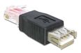 DeLOCK USB naar RJ45 Adapter - USB 2.0 naar RJ45 - Zwart