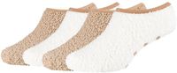 Camano Dames Huissokken, 4 paar, Polyester, Taupe, Maat 35-38