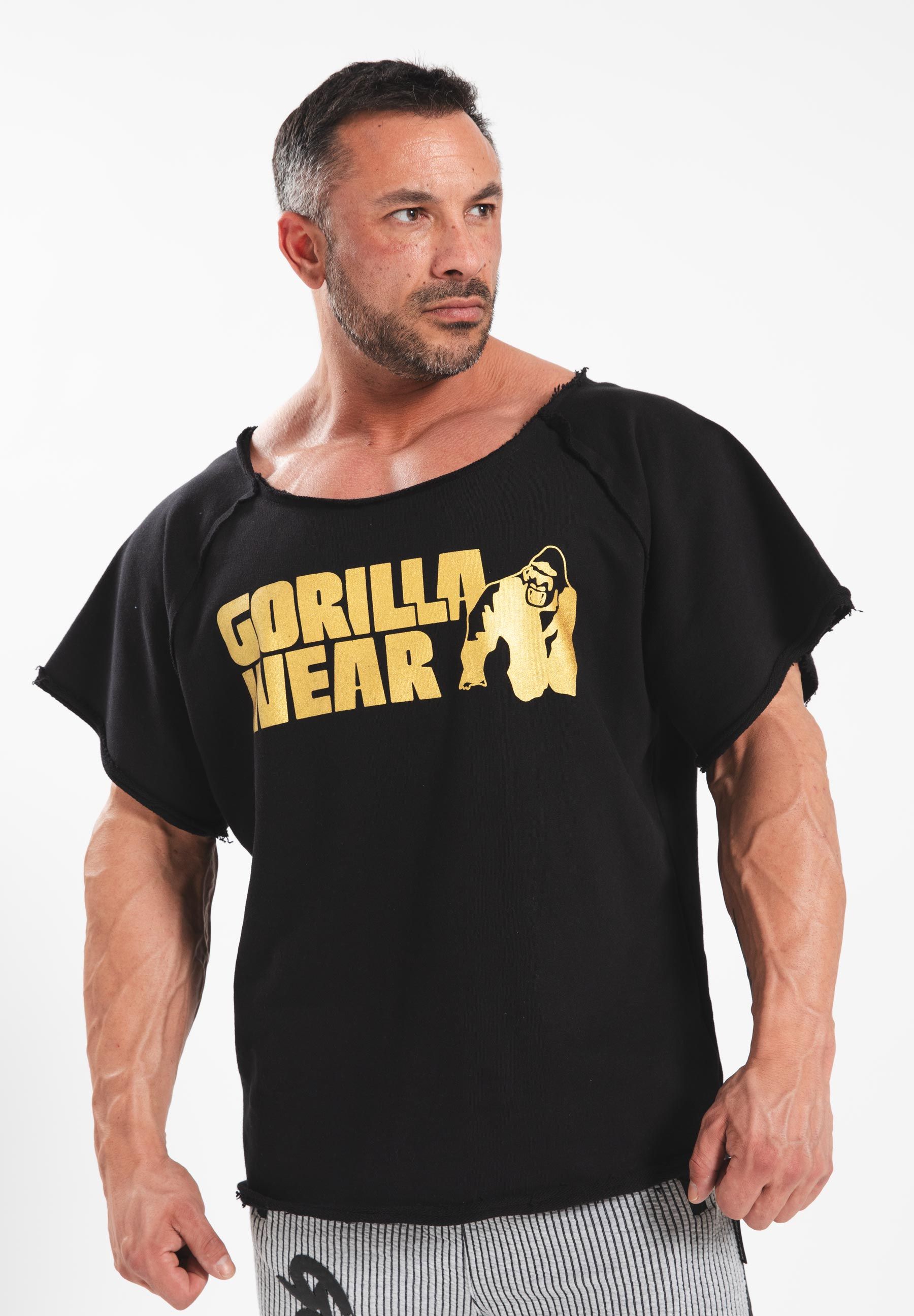 Gorilla Wear Classic Work Out Top - Zwart/Goud - 2XL/3XL