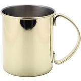 ECHTWERK Set van 4 onbreekbare koperen cocktailglazen van roestvrij staal, ideaal voor gin, wodka, bier en koude dranken, 1000 ml