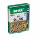 SPAX Boîte de vis Vis à bois Tête plate (2,5 x 16 mm)