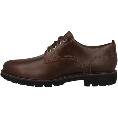 Clarks Batcombe Tie Mens Dark Tan Lea, 12