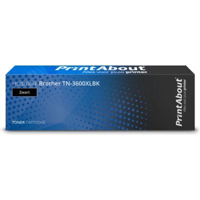 PrintAbout PrintAbout  Toner TN-3600XLBK Zwart Hoge capaciteit geschikt voor Brother