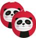 Folat Lampion panda - 2x - 22 cm - rood - papier