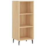 VidaXL Dressoir Sonoma-eikenhout, 34,5 x 32,5 x 90 cm, houtvezel