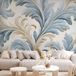 OEM Ornements Baroques Dans Des Tons Crème Clair Et Bleu / Vigne Baroque Dans Des Tons Clairs Papier Peint Photo