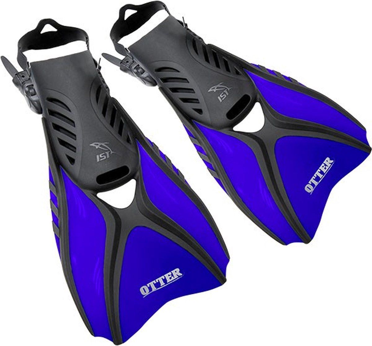 IST Sports Snorkelvinnen - Verstelbaar - Maat 35 tm 48 - Blauw