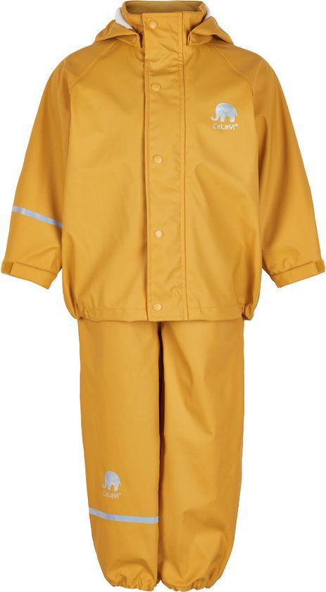 CeLaVi Basic regenpak voor kinderen - Mineraalgeel - maat 120 (116-122cm)