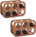 Zeller 2x Étagères à vin en bois compactes pour 6 bouteilles 38 cm Marron