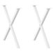 VidaXL Eettafelpoten 2 st x-vormig 70x(72-73) cm staal wit