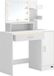 Casaria Kaptafel Jocelyn - Lade Spiegel LED 3 Planken 140x90x40 - Wit
