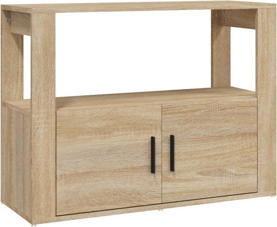 vidaXL Dressoir 80x30x60 cm Bewerkt Hout Sonoma Eikenkleurig