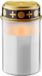 BeltAvenue Holding B.V. Bougies LED - 2 pièces Lampes funéraires LED avec pile/Cônes funéraires LED pour extérieur/Cimetière/Lumière éternelle/Lampe funéraire/Blanc/Fonctionne avec 2 piles AA Mignon (non incluses) [Classe énergétique A]