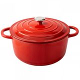 Aviro Gietijzeren Braadpan - Ø26CM - 5L - Rood