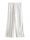 Next - Dames - Broek met wijde pijpen van gemengd linnen, petite - Petite - Crème