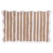 Placemat, rechthoekig, van jute en papier, gegolfde rand, 43,5 x 29 cm, gestreept, 6 stuks