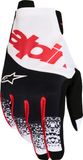 Alpinestars Techstar S26, Handschuhe, Farbe: Schwarz/Weiß/Neonrot, Größe: XL
