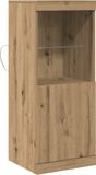 vidaXL LED Dressoir Artisan Eiken 41 x 37 x 100 cm Bewerkt hout