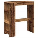 VidaXL Bartafel met rekken, 90x40x103,5 cm, bewerkt hout, oud houtkleurig