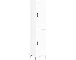 VidaXL Hoge kast 34,5x34x180 cm bewerkt hout wit
