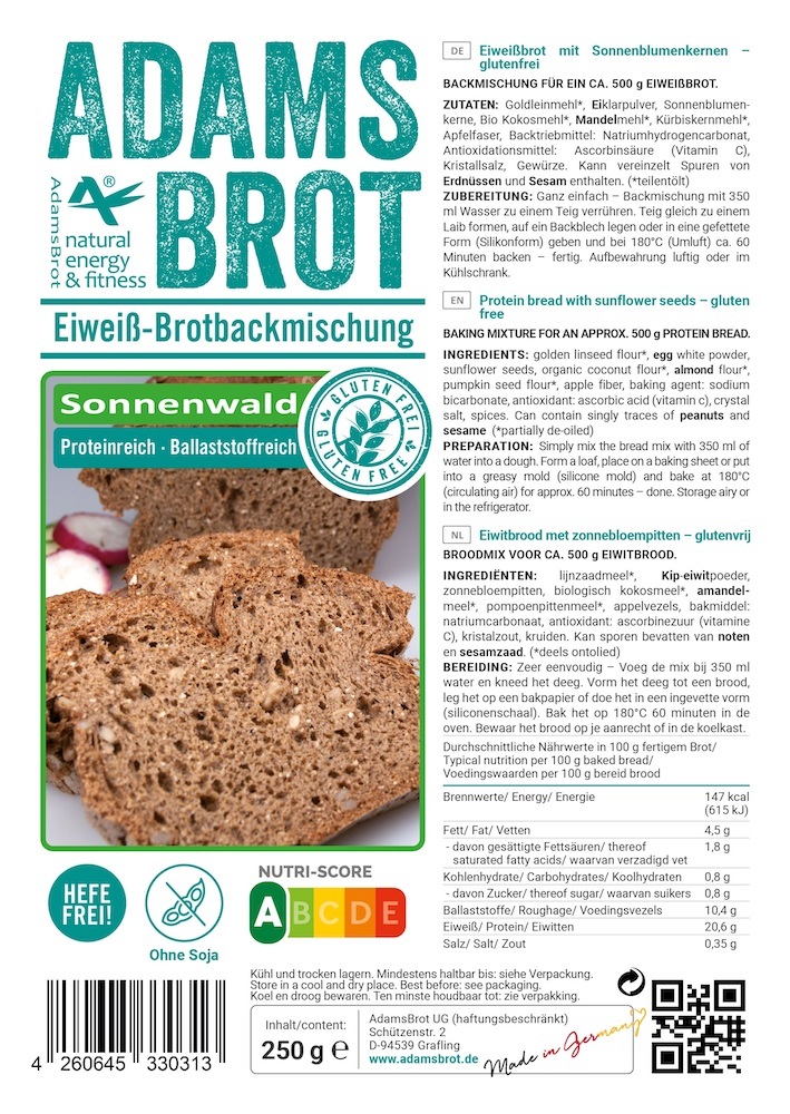 Adam's Brot Broodmix Sonnenwald