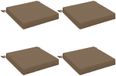 vidaXL 4-Piece Zitkussens SOEST 100% Polyester Taupe