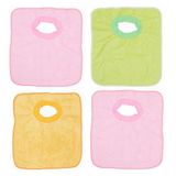 Ti TIN Set van 4 slabbetjes, waterdicht, met kraag T-shirt, 33 x 36 cm, breedte 1 stuk