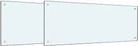 vidaXL - Keukenachterwand - Gehard glas - Wit - 100 x 40 cm