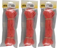 Sans marque 3x pièces corde orange - 25 mètres x 4mm corde toronnée - corde de loisir