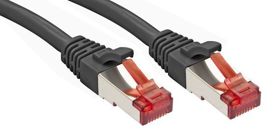 LINDY 47777 RJ45 Netwerkkabel, patchkabel CAT 6 S/FTP 1.00 m Zwart 1 stuk(s)