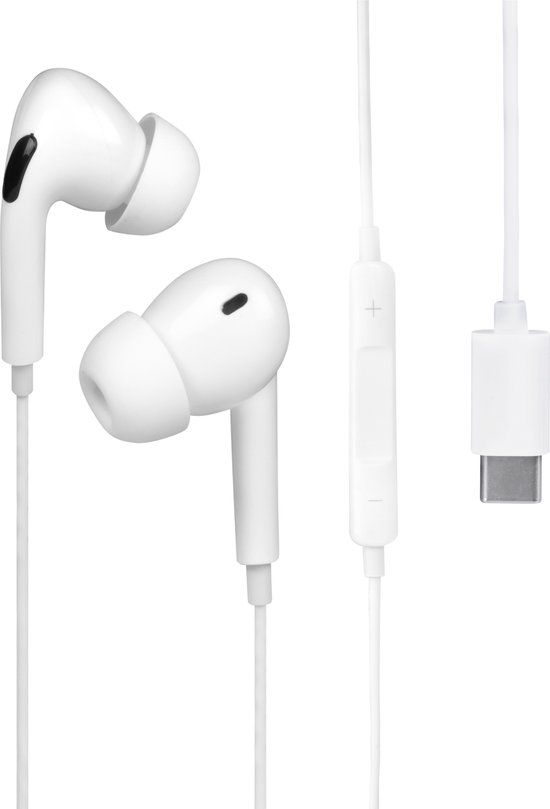 Nuvance Oortjes met Draad - USB-C Aansluiting - Wit