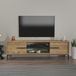 Hanah Home Stijlvolle tv-standaard, eiken & zwart, 120 cm x 43,6 cm x 29,6 cm