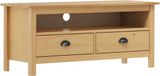 vidaXL Tv-meubel Hill 110x40x47 cm grenenhout honingbruin