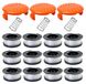 Set de 12 bobines de remplacement pour débroussailleuse avec accessoires