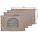 Quick Star Pavillonseitenteil 4 Seitenteile mit PVC Fenster 300x193cm Sahara 3x3m