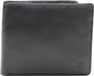Esquire Leren Portemonnee Compact Wallet Black Noir
