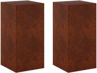 vidaXL Plantenstandaard 2 stuks Roestkleurig 40 x 40 x 80 cm weervast staal